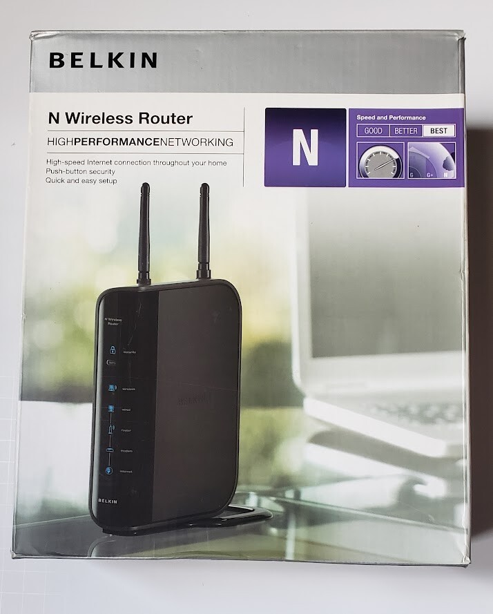 Belkin F5D8236-4 4-Port 10/100 Wireless N Router High Performance Networking.