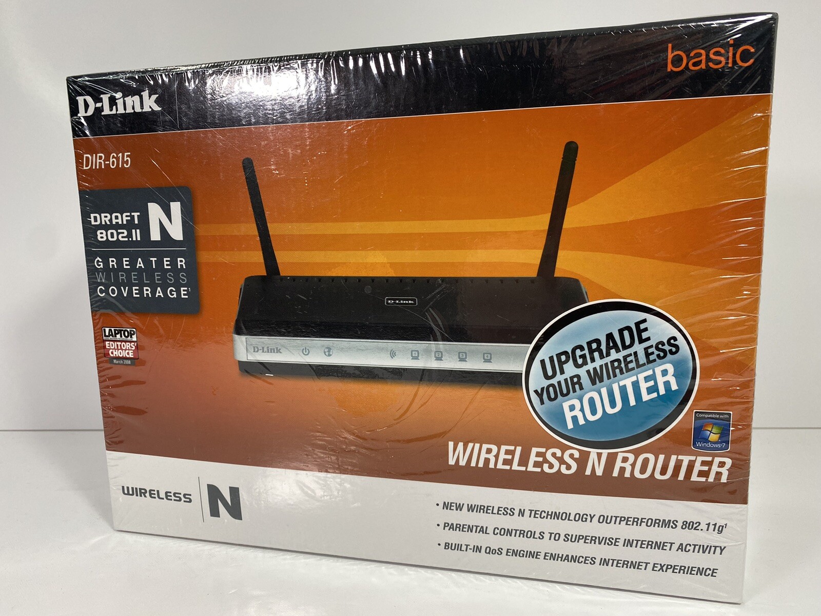 D-Link N300 108 Mbps 4-Port 10/100 Wireless N Router DIR-615 Greater Coverage