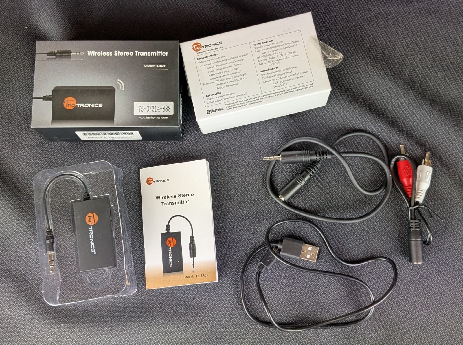 TaoTronics TT-BA01 Wireless Portable Bluetooth Stereo Music Transmitter