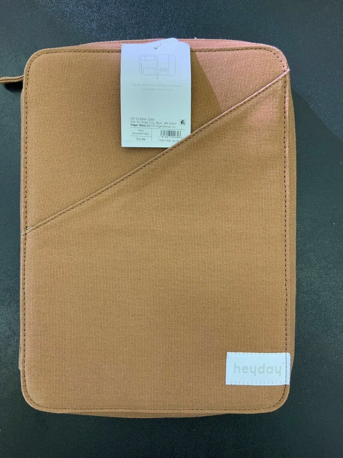 NEW Heyday Travel Tech Kit iPad Brown Folio WHAMP1902 10.5" iPad Tablet NEW