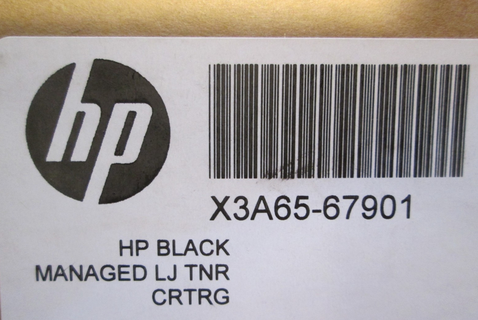 NEW IN BOX- HP SVC-Original HP X3A65-67901 Black Toner Cartridge
