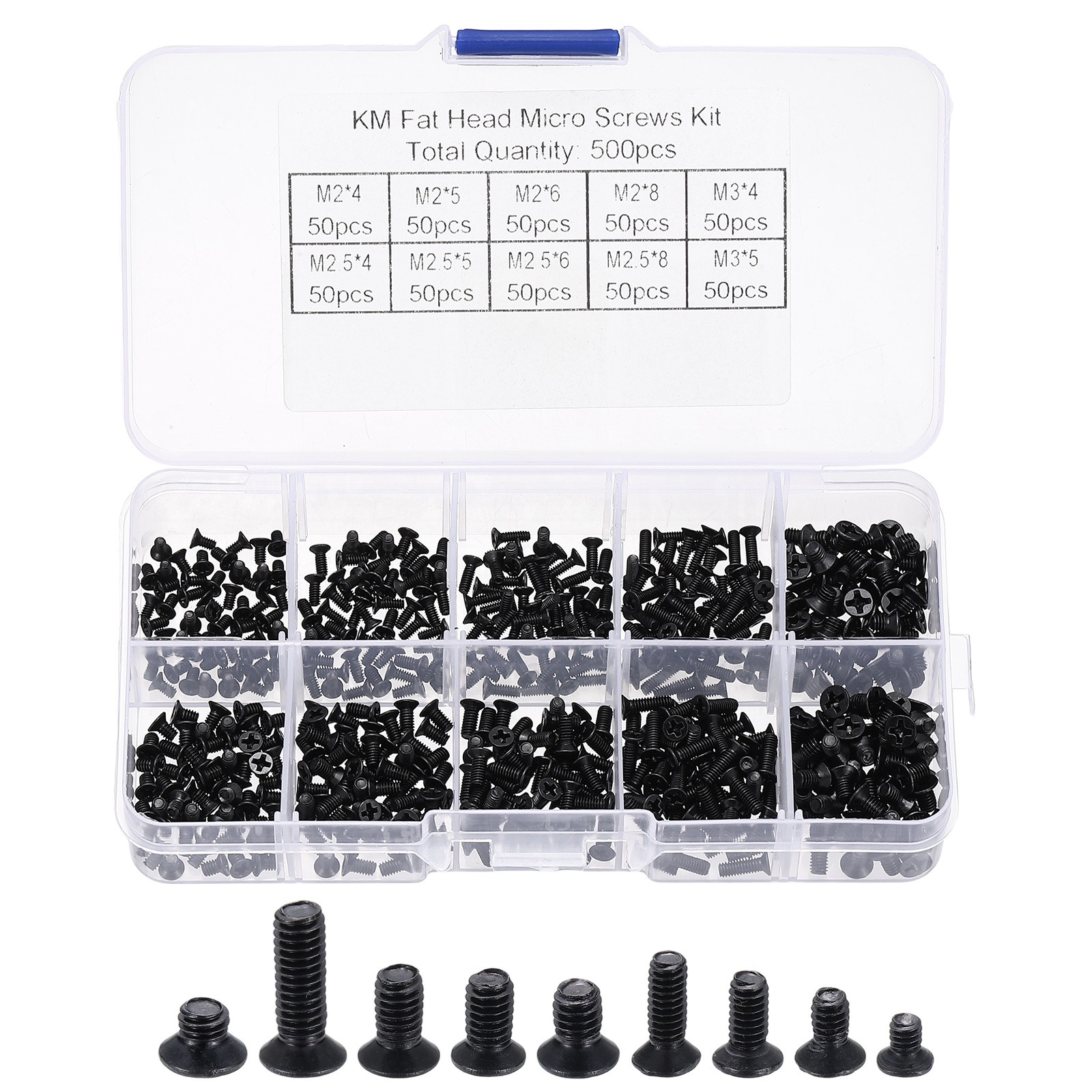 450Pcs Laptop Computer Screw for Universal Laptops PC Case DIY Repair Black