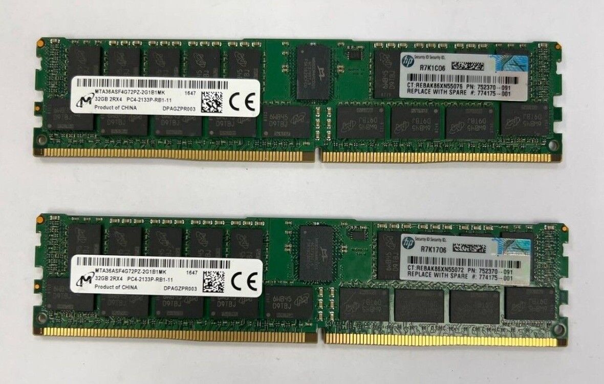 MT SAMSUNG 32GB 64GB 128GB PC4 2Rx4 DDR4 2133P RDIMM Server Memory ECCREG RAM