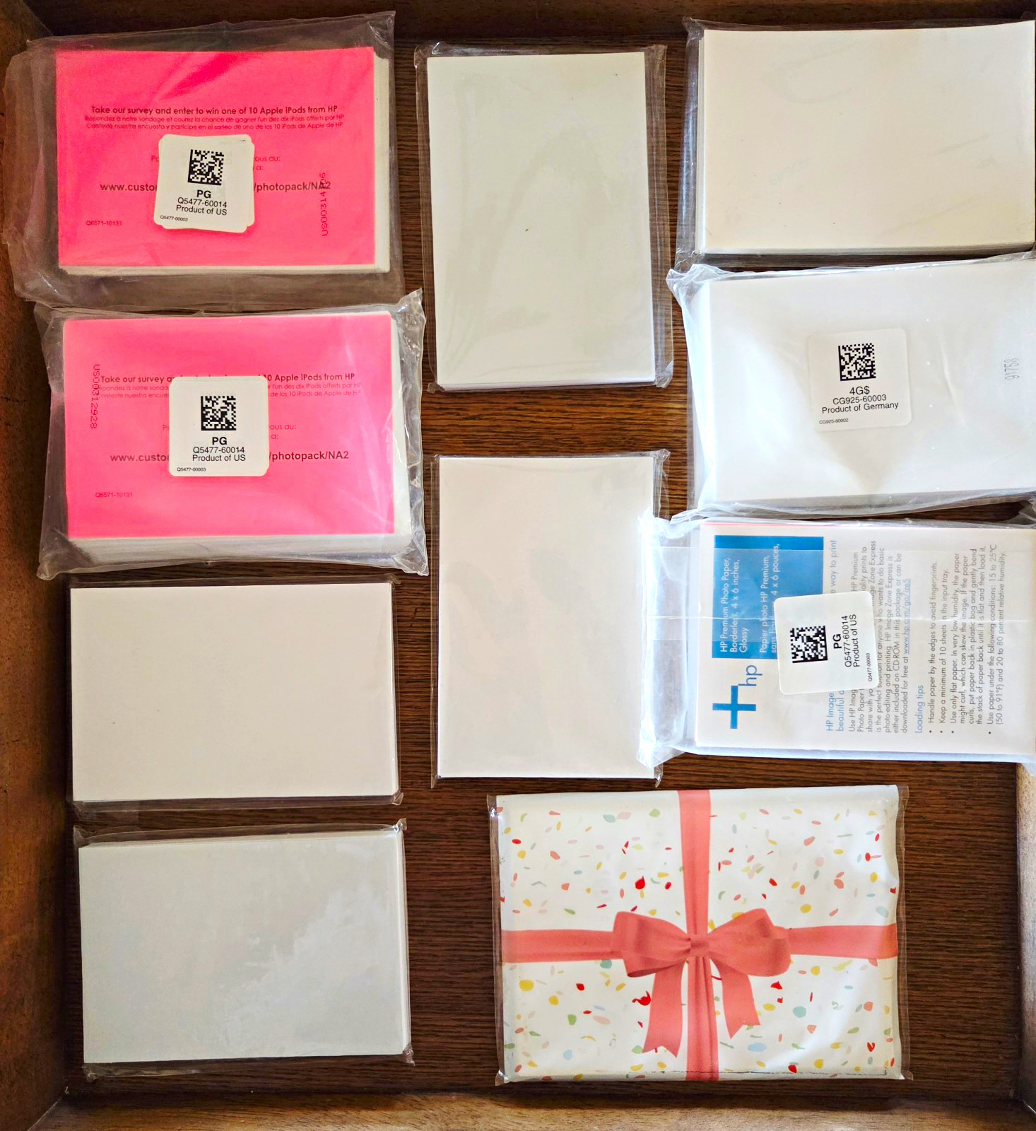 HUGE LOT HP Premium and Other Borderless Glossy Photo Papers Inkjet  4X6