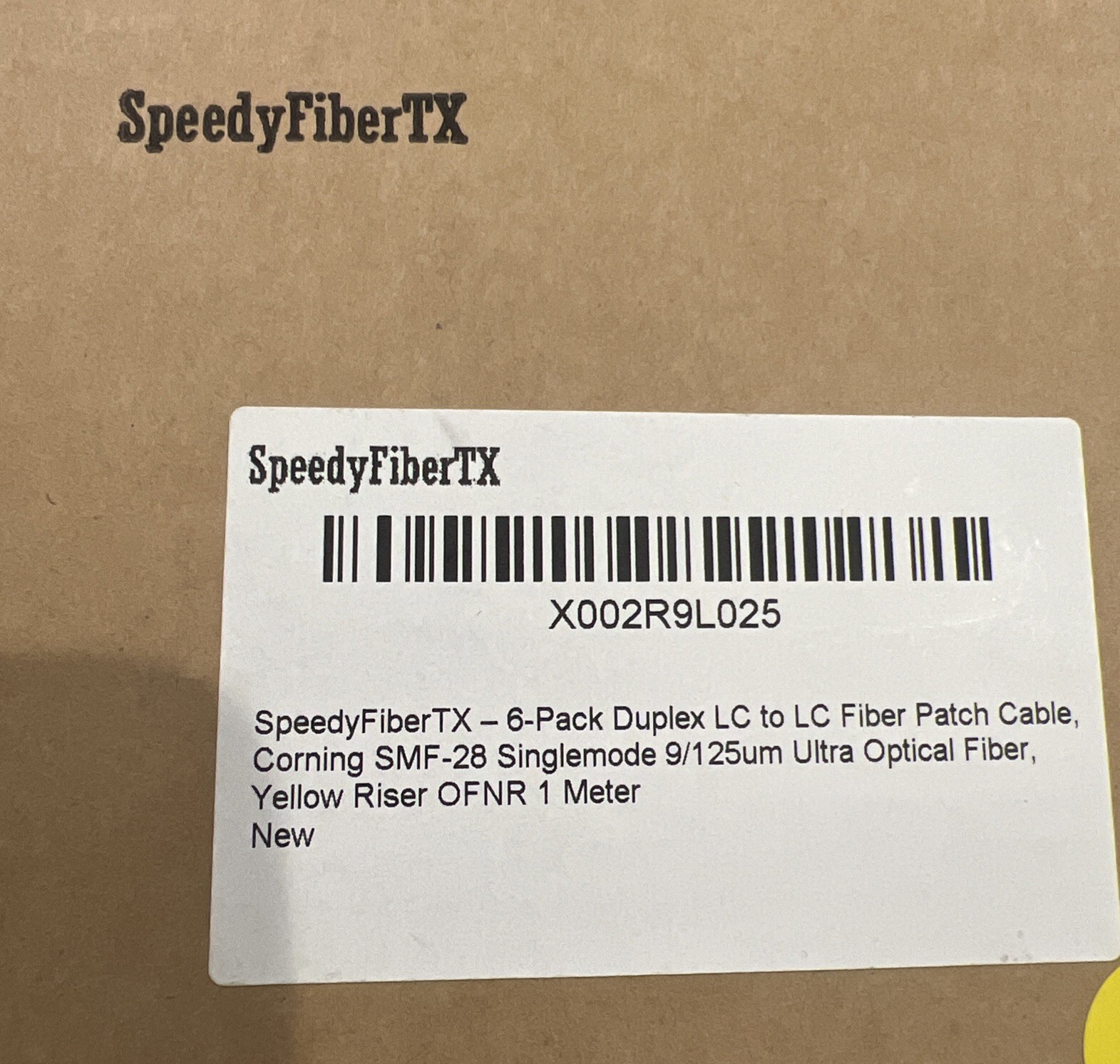 1 cable- 1 Meter Singlemode Duplex LC to LC Fiber Patch Cable (new/never used)