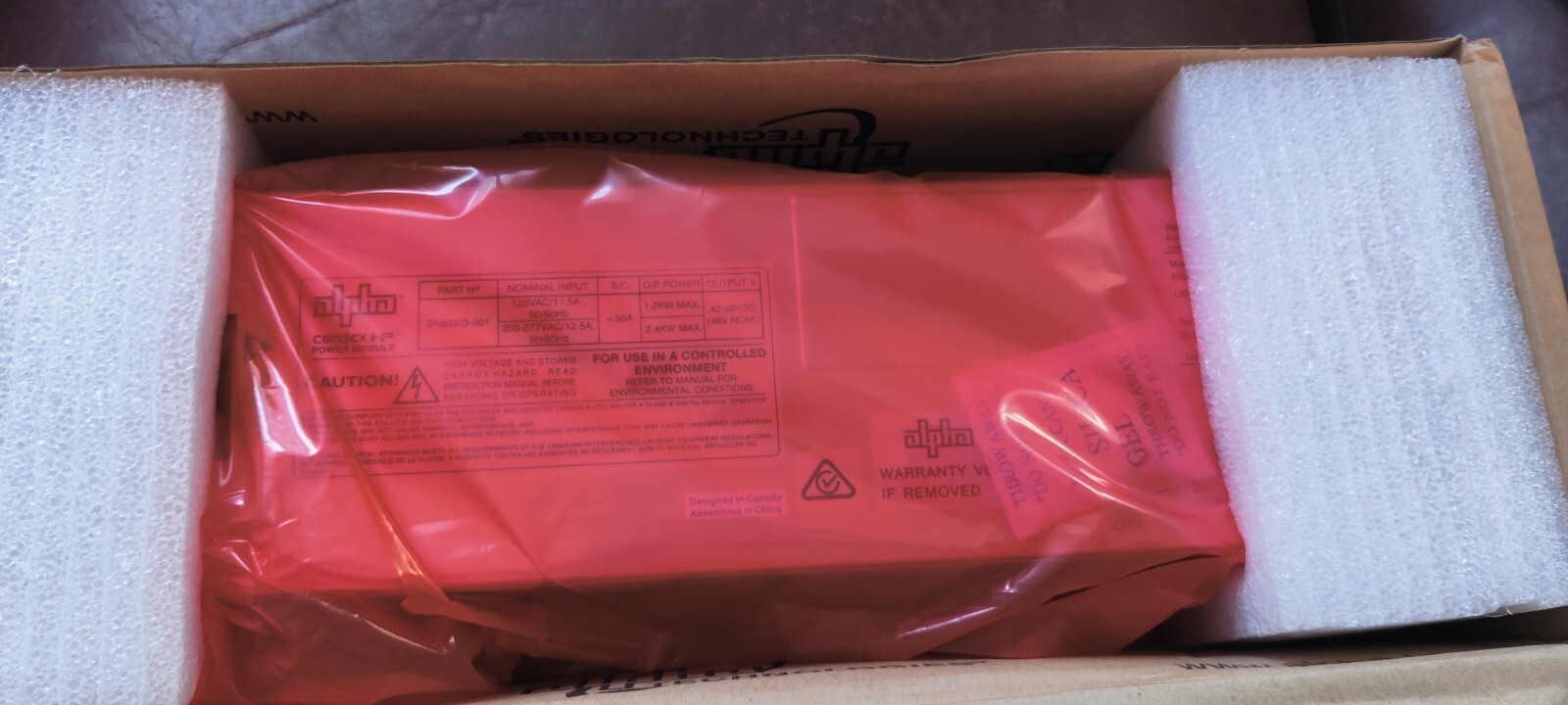 New Alpha CXRF-HP 48-2.4kW Rectifier Module