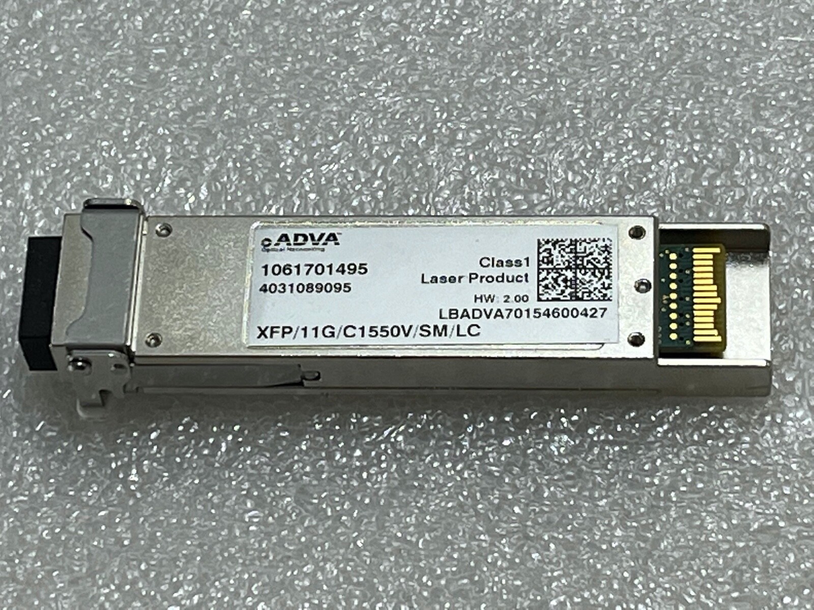 ORIGINAL ADVA 1061701495  XFP/11G/C1550V SM/LC 1550nm HW REV:2.00