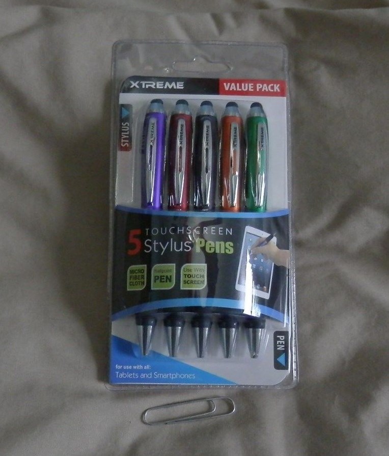 (5) NEW Xtreme Touchscreen Stylus Pens phone tablet multi-color freeship (1x5pk)