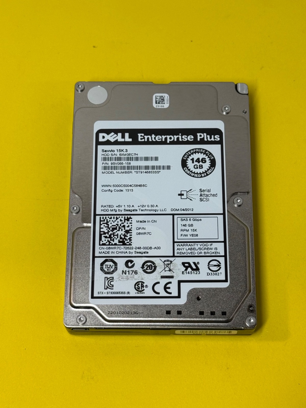 Dell Savvio 15K.3 ST9146853SS  146GB Hard Drive 15K SAS 2.5“ 9SV066-158