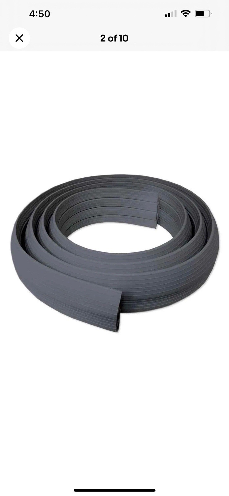 CABLE MAN 10 ft. Residential Grade 3-Channel Gray Wire, Cord and Cable Protector
