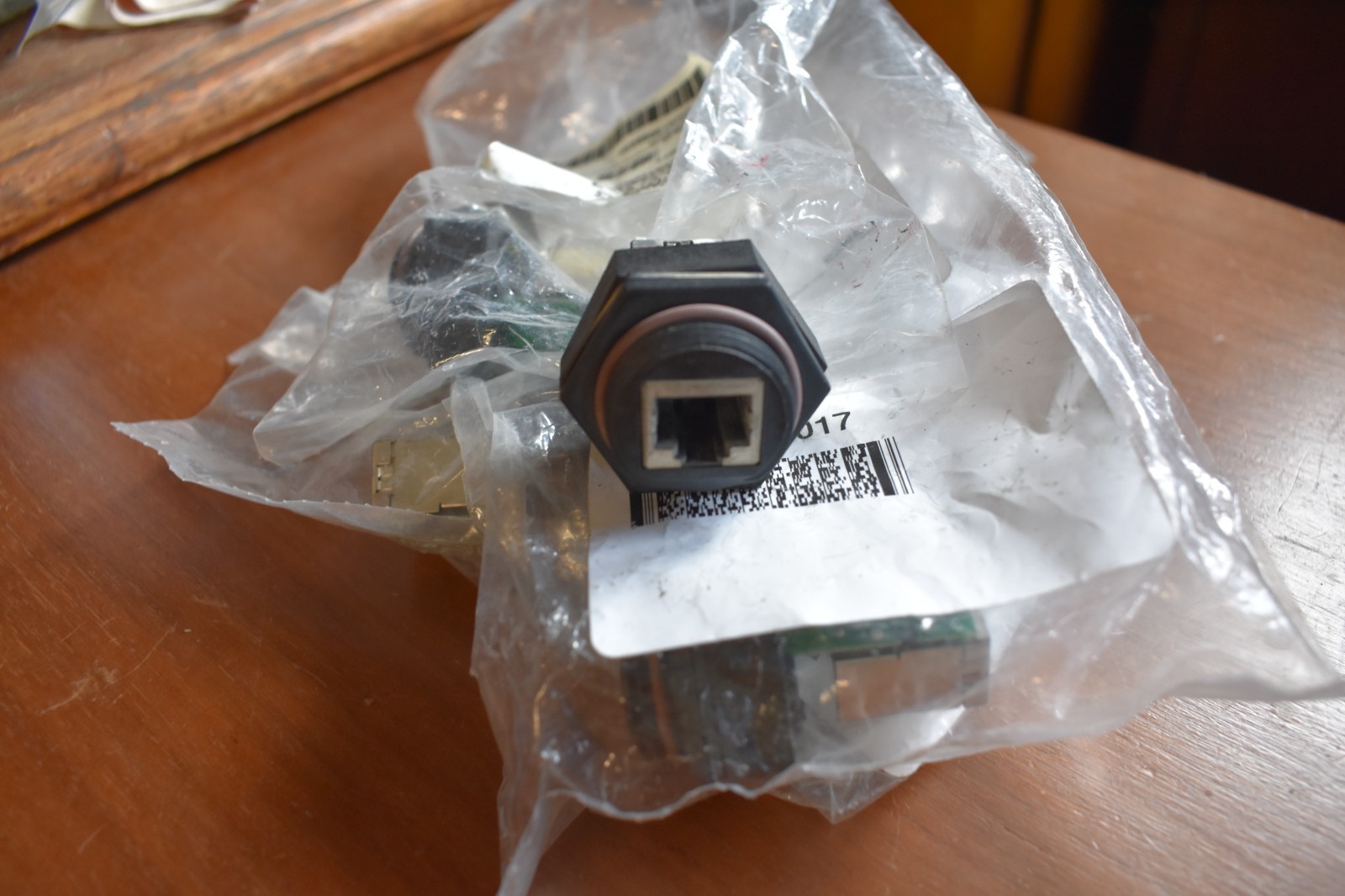 TE Connectivity 1546413-3 EthPREernet RJ-45 Bulkhead Passthrough Female Lot of 4