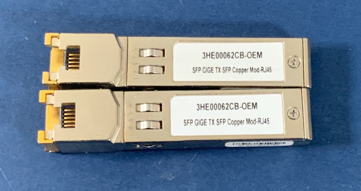 Lot of (10) Alcatel-Lucent 3HE00062CB 1000BASE-TX 10/100/1000  RJ45 100m Cat 5/6