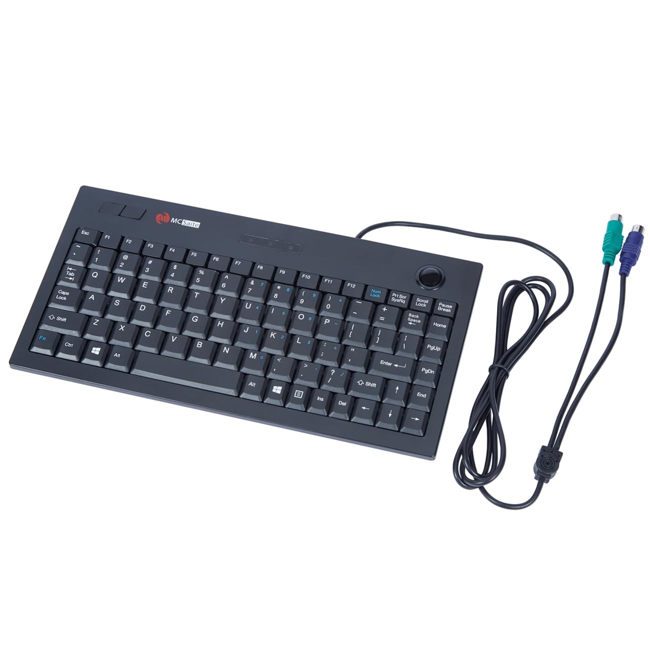 M MC Saite MCSaite Wired PS2 Trackball Keypad - Keyboard and Roll Mouse Combo