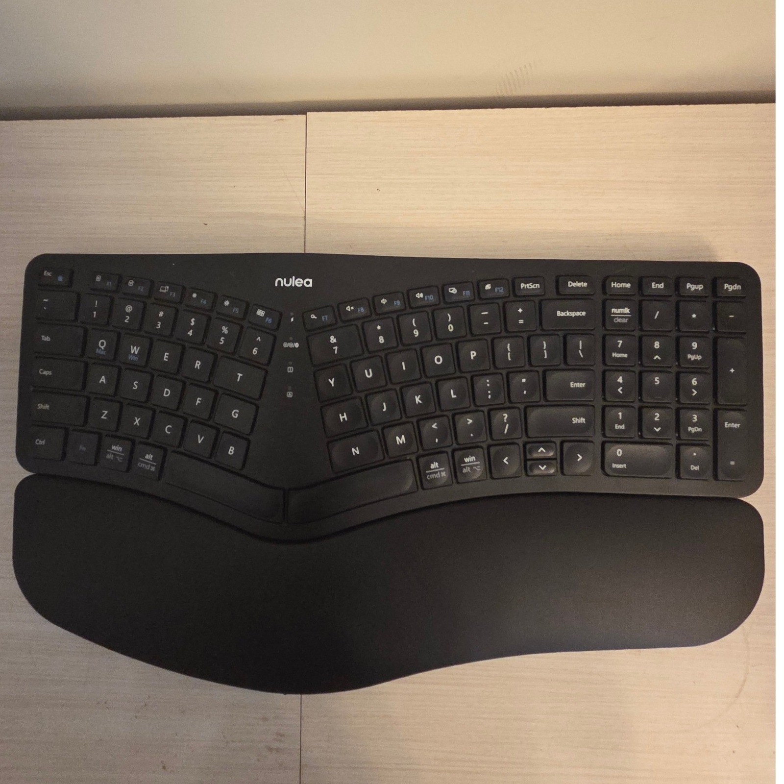 Nulea HD315 Ergonomic Wireless Keyboard Split Bluetooth 2.4G USB Black