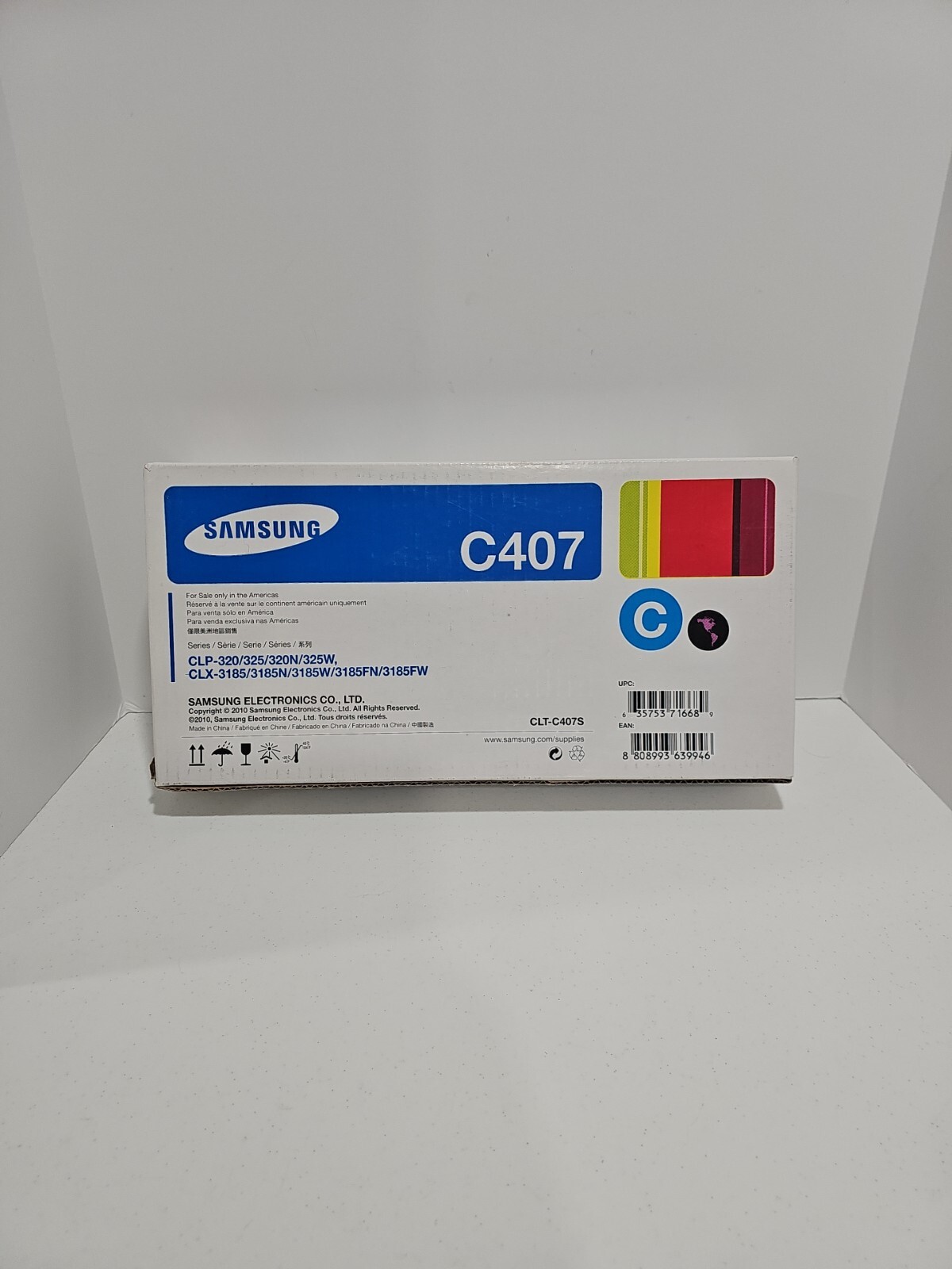 Samsung CLT-C407S Cyan Toner  GENUINE NEW SEALED BOX