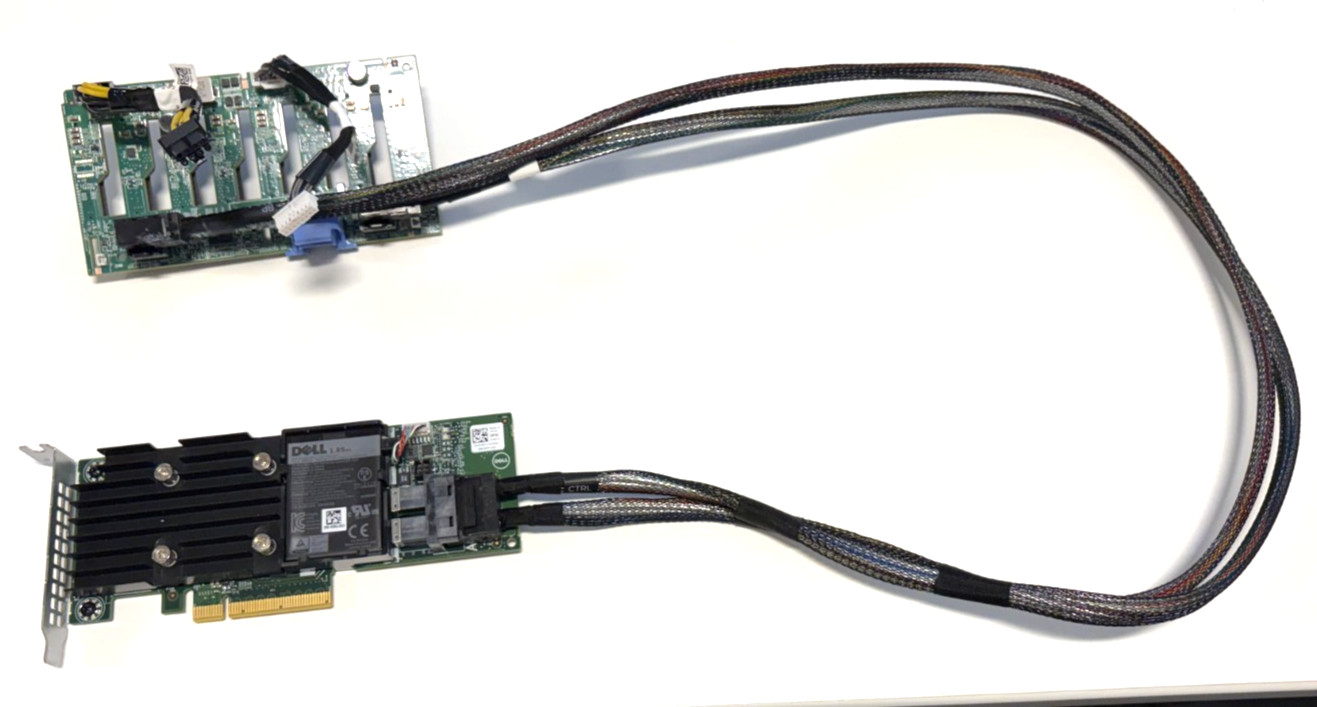 Dell PERC H740P 8GB RAID + SAS Backplane + Cables 01M71J System Pull