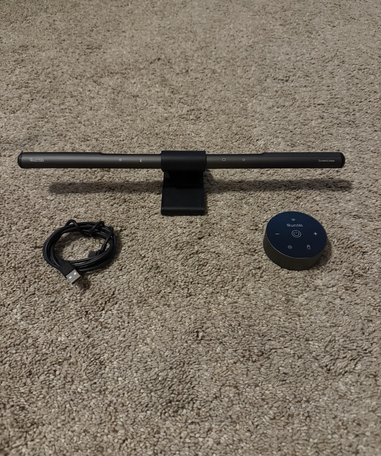 Quntis Monitor Light Bar Focus 14 1/2 inch Black, Eye Caring LED ScreenLinear
