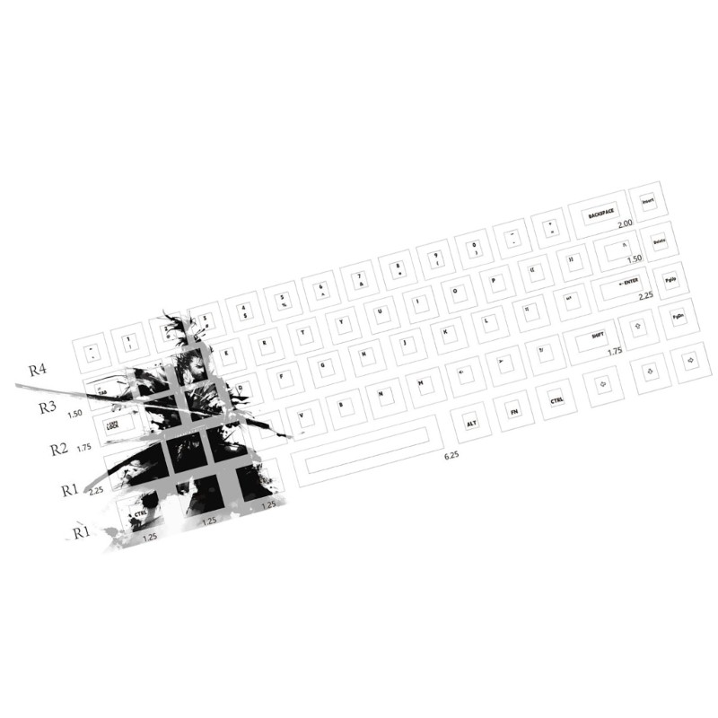 68PCS PBT Dye Sublimated Keycaps Original Height For Mechanical Keyboard Keycap