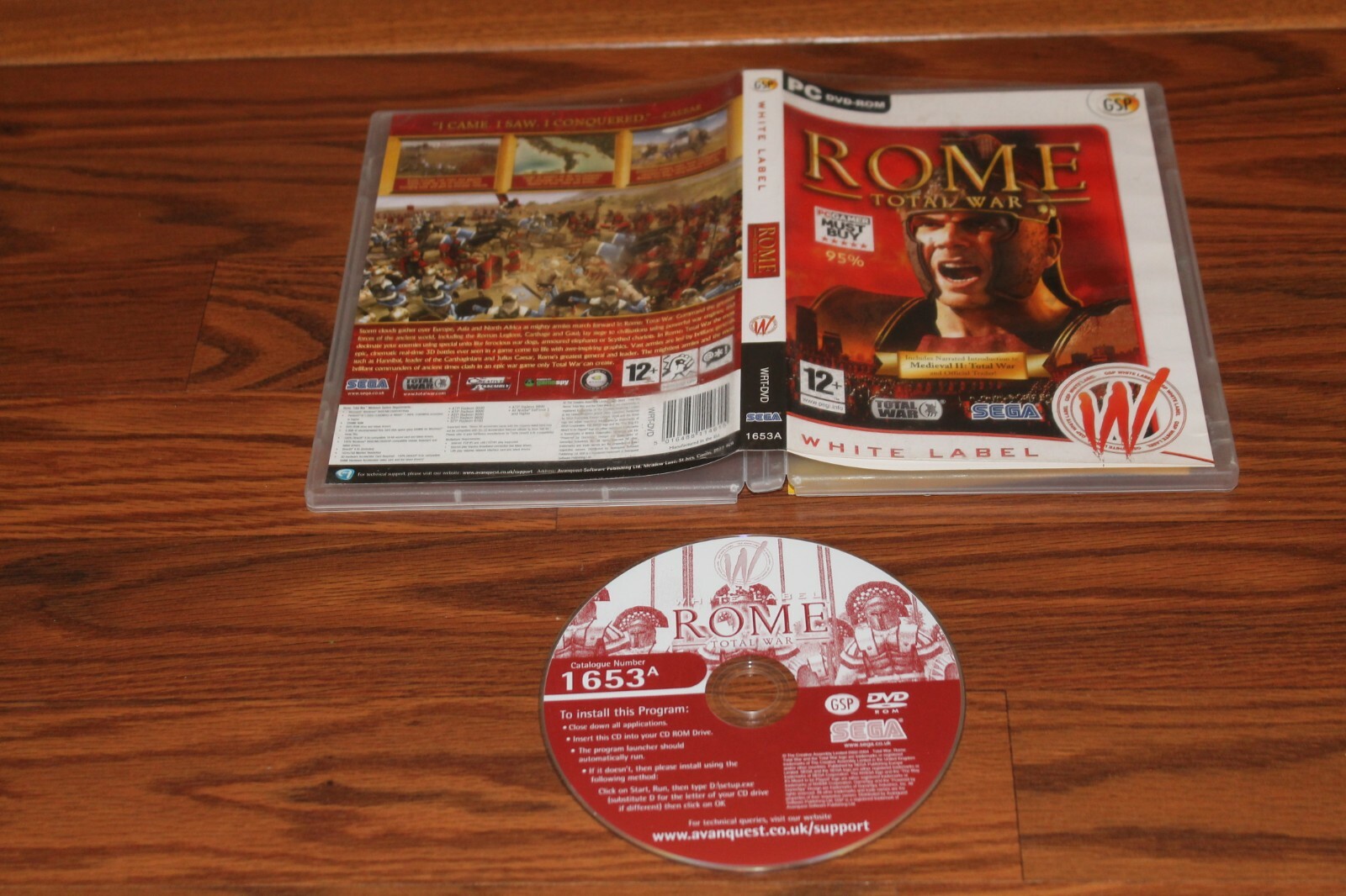 Rome Total War White Label Edition PC Game on CD-RM with key