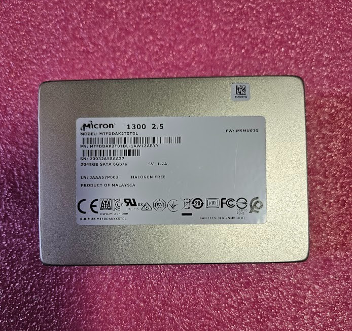 MICRON 1300 2TB SATA 6Gb/s SSD  2.5" SATA MTFDDAK2T0TDL