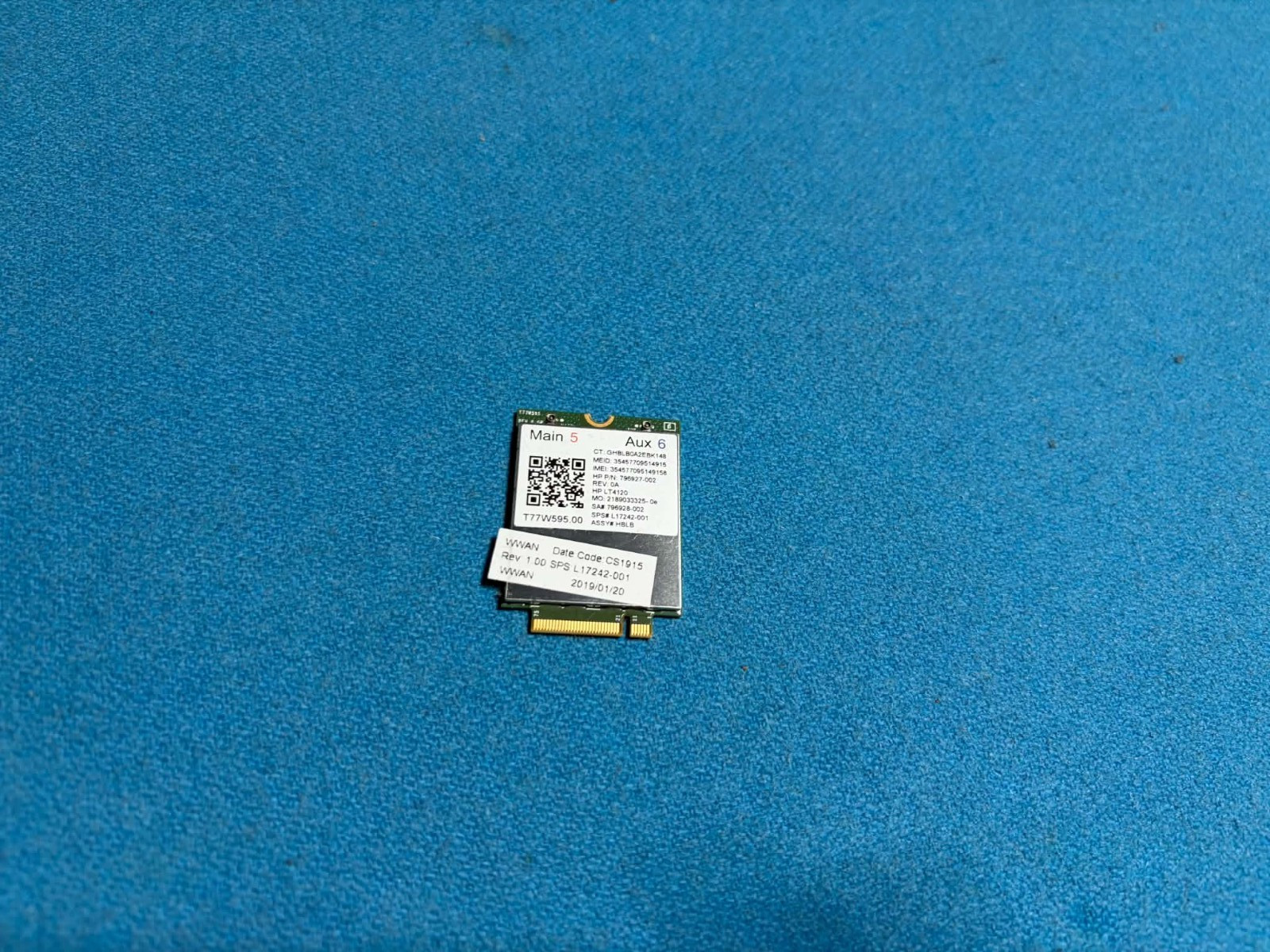 HP LT4120 T77W595.00 4G LTE WWAN M.2 NGFF Card 800870-001 796927-001