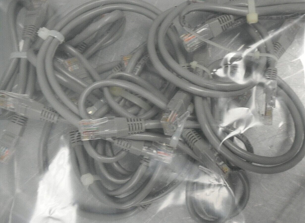 CAT 5C ETHERNET PATCH CABLE GRAY 2' LOT OF 12
