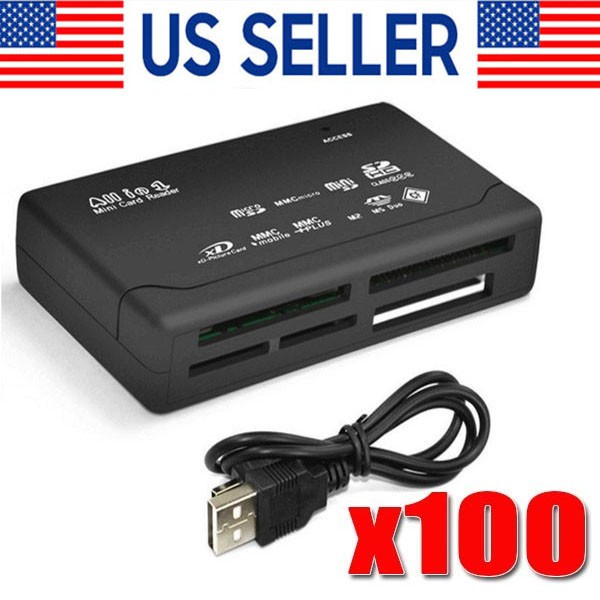 Memory Card Reader Mini 26-IN-1 USB 2.0 High Speed For CF xD SD MS SDHC LOT