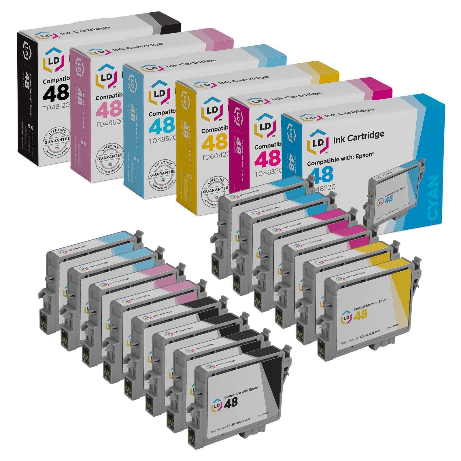 LD Reman Ink Cartridge Replacements for Epson 48 (4 Black, 2 Cyan, 2