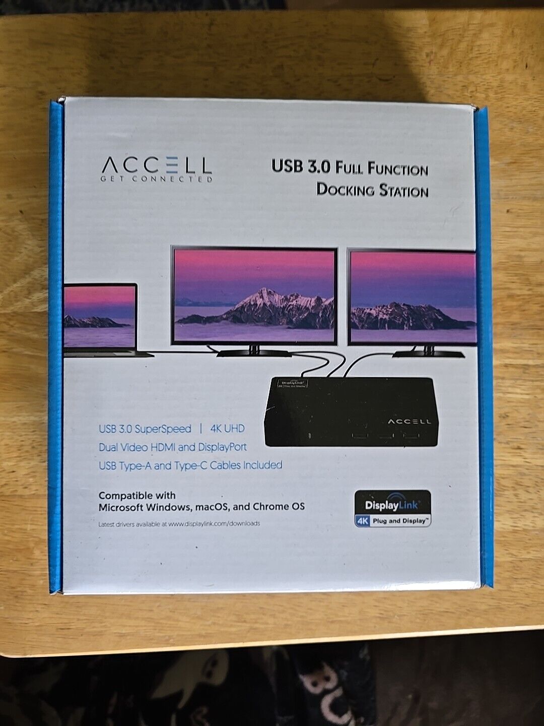 PE Accell USB 3.0 Full-Function Docking Station New In Box 
