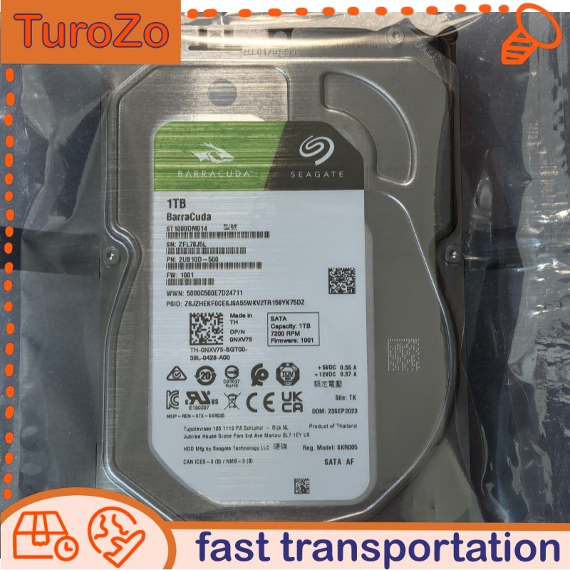 ST1000DM014 Seagate BarraCuda 1TB 7200RPM 64MB Cache SATA 3.5 HDD Hard Drive