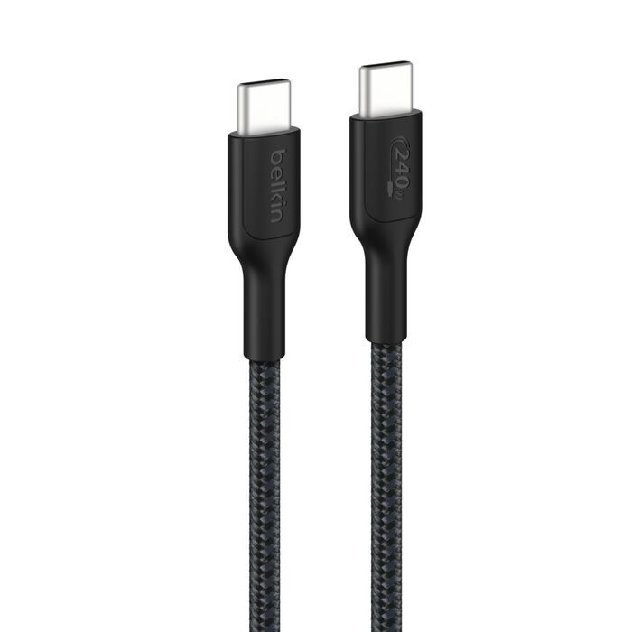 Belkin BoostCharge Pro CAB025FQ1MBK 1m Braided USB-C to USB-C 240W Cable - Black