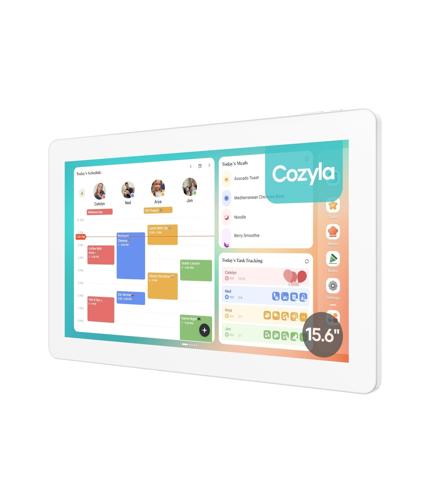 Cozyla Digital Calendar+ 2: 15.6'' Wall Planner Touch Screen Chore Chart Cust...