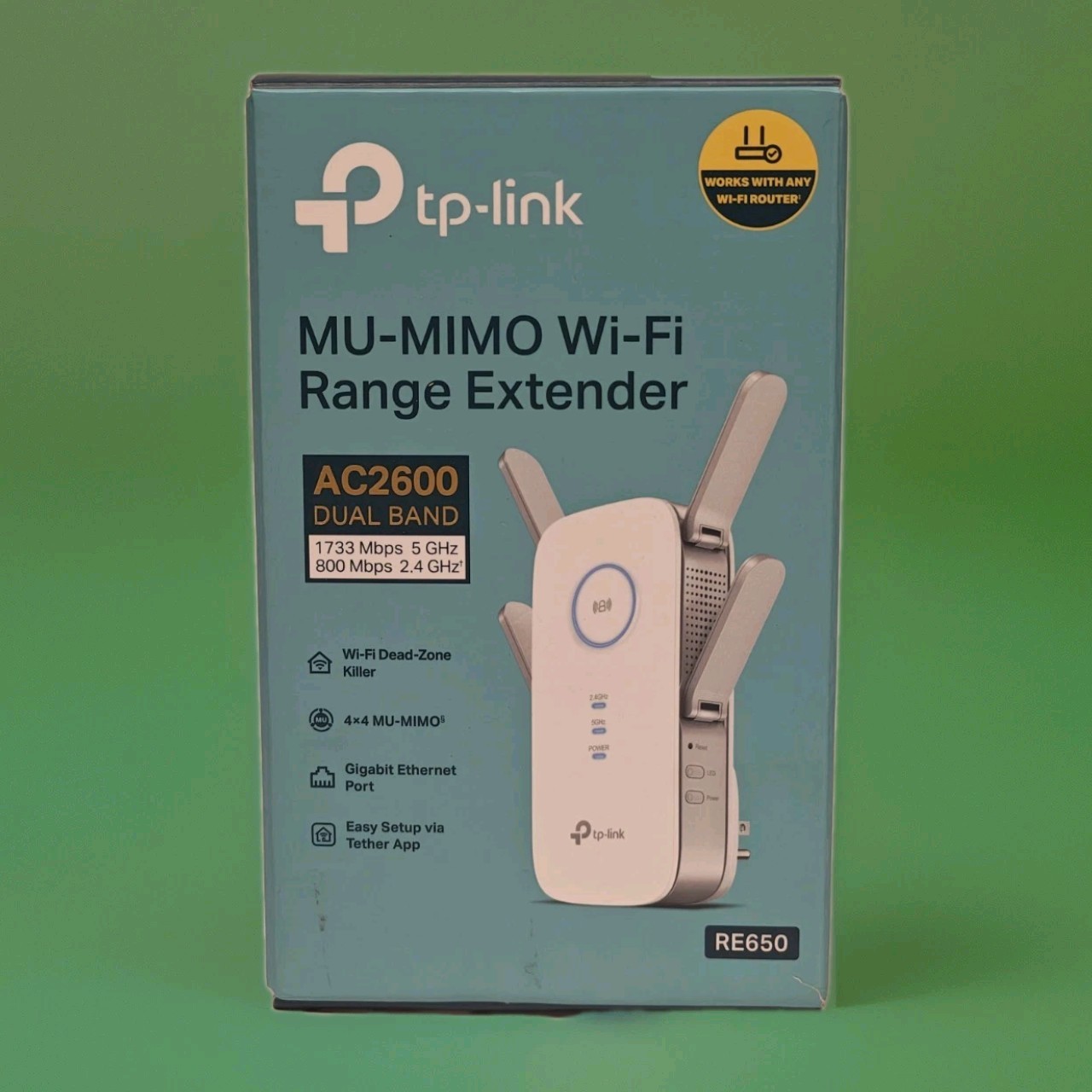 TP-Link RE650 AC2600 WiFi Range Extender W Box & Manual Tested