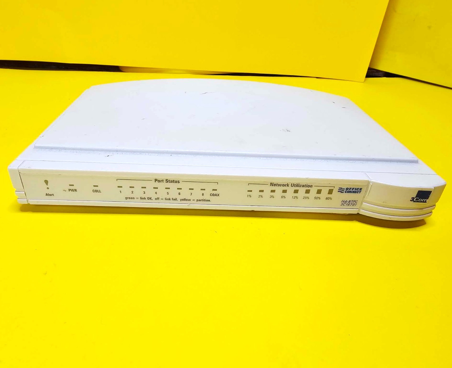 3COM OFFICE CONNECT HUB 8/TPC 3C16701 8-PORT 10BASE-T ETHERNET HUB UNMANAGED