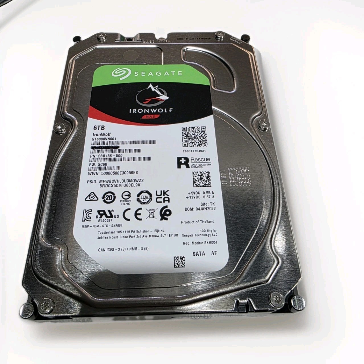Seagate IronWolf 6TB NAS Hard Drive 3.5" (ST6000VN001) - Tested & Clean 100%