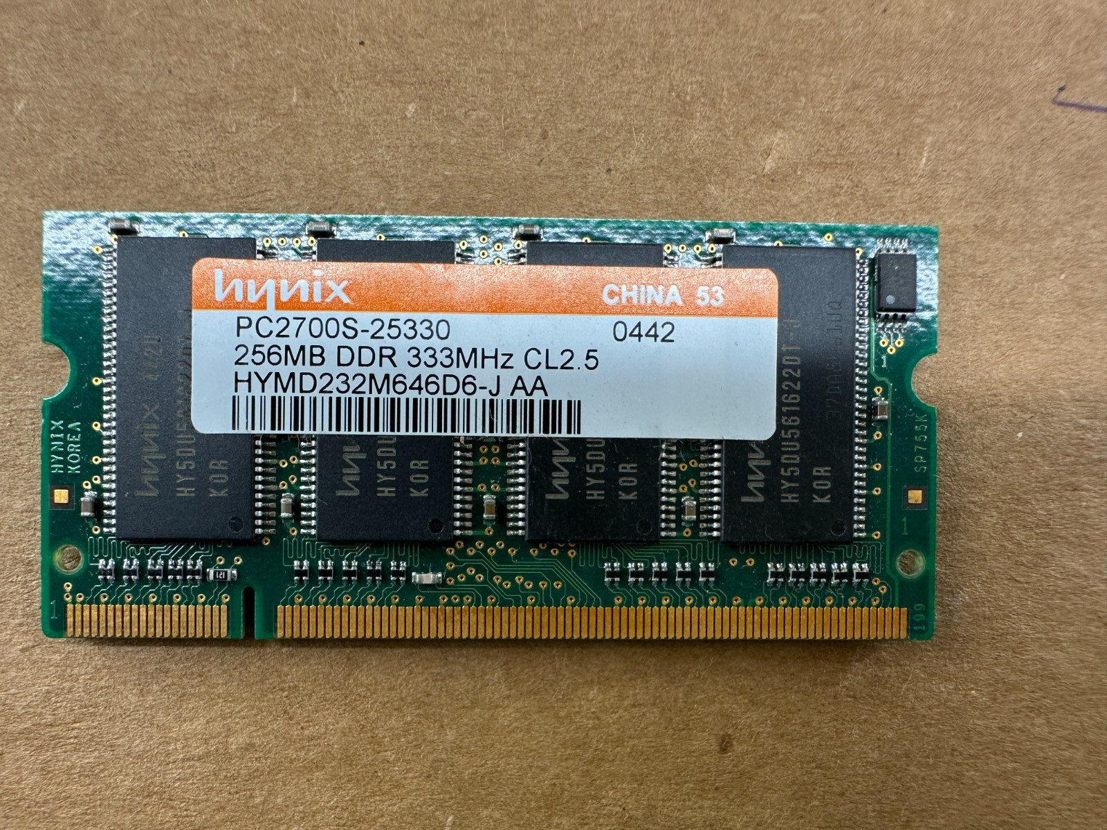 Hynix 256MB HYMD232M646D6-J DDR PC2700 333MHZ MEMORY RAM