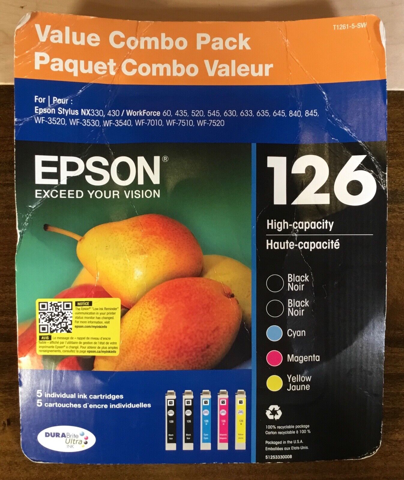 Epson 126 High-Capacity Value Combo Pack
