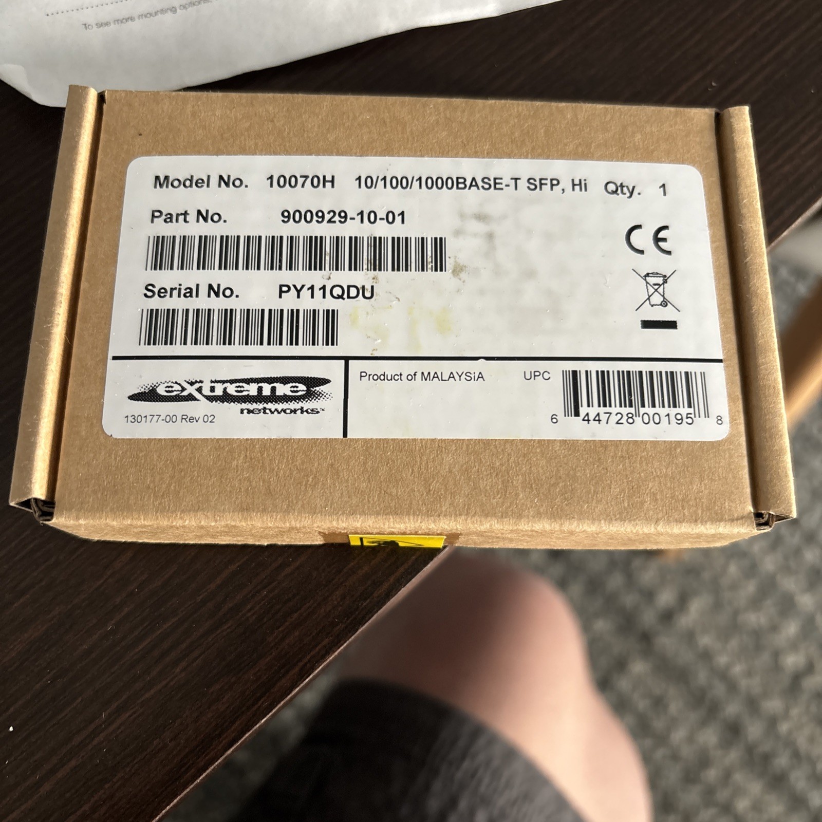 Extreme networks 10/100/1000Base-T SFP 10070H NEW Original -BGMD