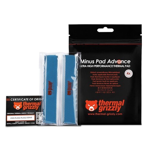 Thermal Grizzly Minus Pad Advance 120x20x1.5 mm (4-Pack) TG-MP-A-120-20-15-4