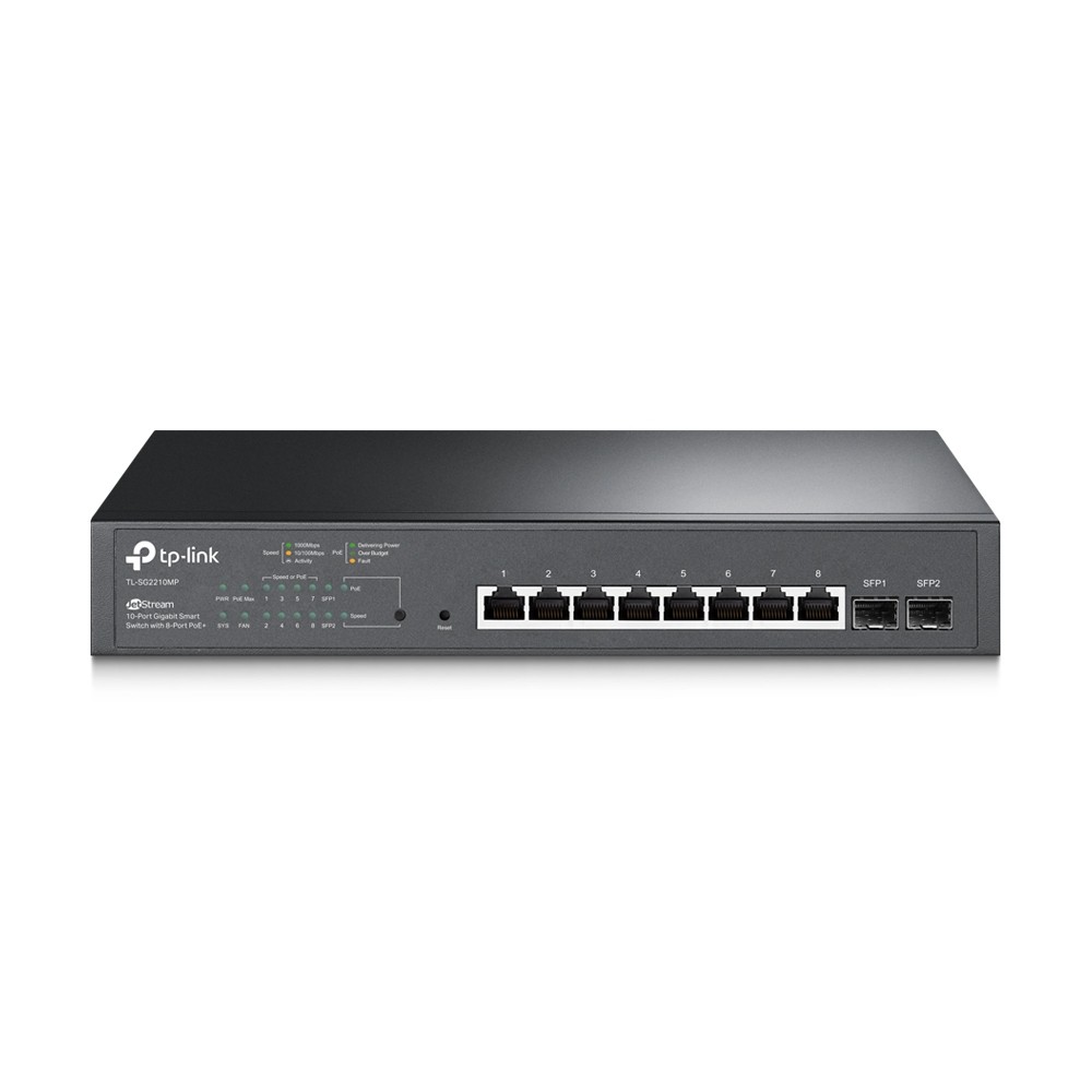 TP Link TL-SG2210MP 10-Port Gigabit Smart Switch 8 PoE+ 150W Omada SDN