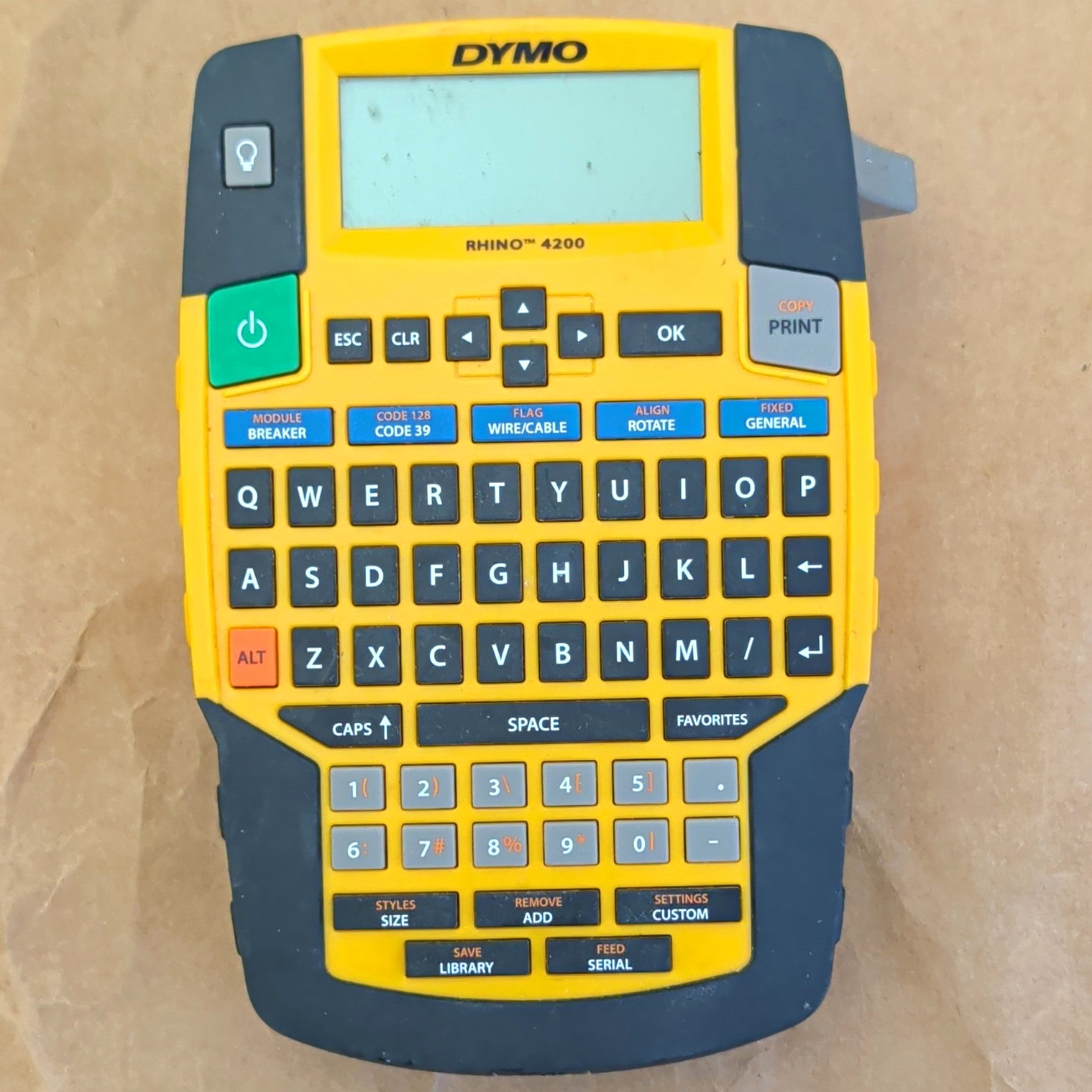 DYMO Rhino 4200 USB Thermal Label Maker Printer, B&W w/ 18444 Tape Cartridge