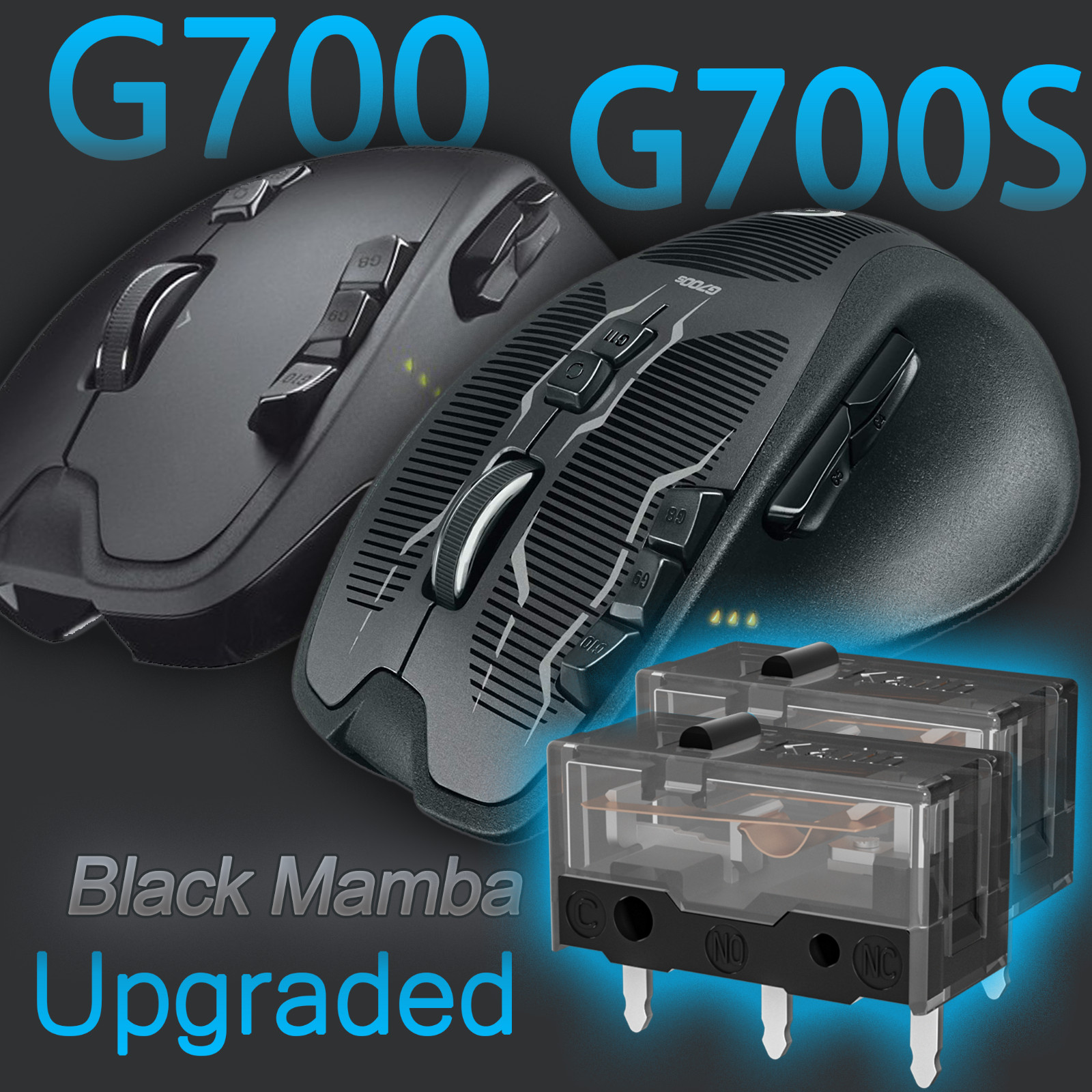 Upgraded Logitech G700s G700 Wireless Wired Rechargeable Gaming Mouse 13 Buttons