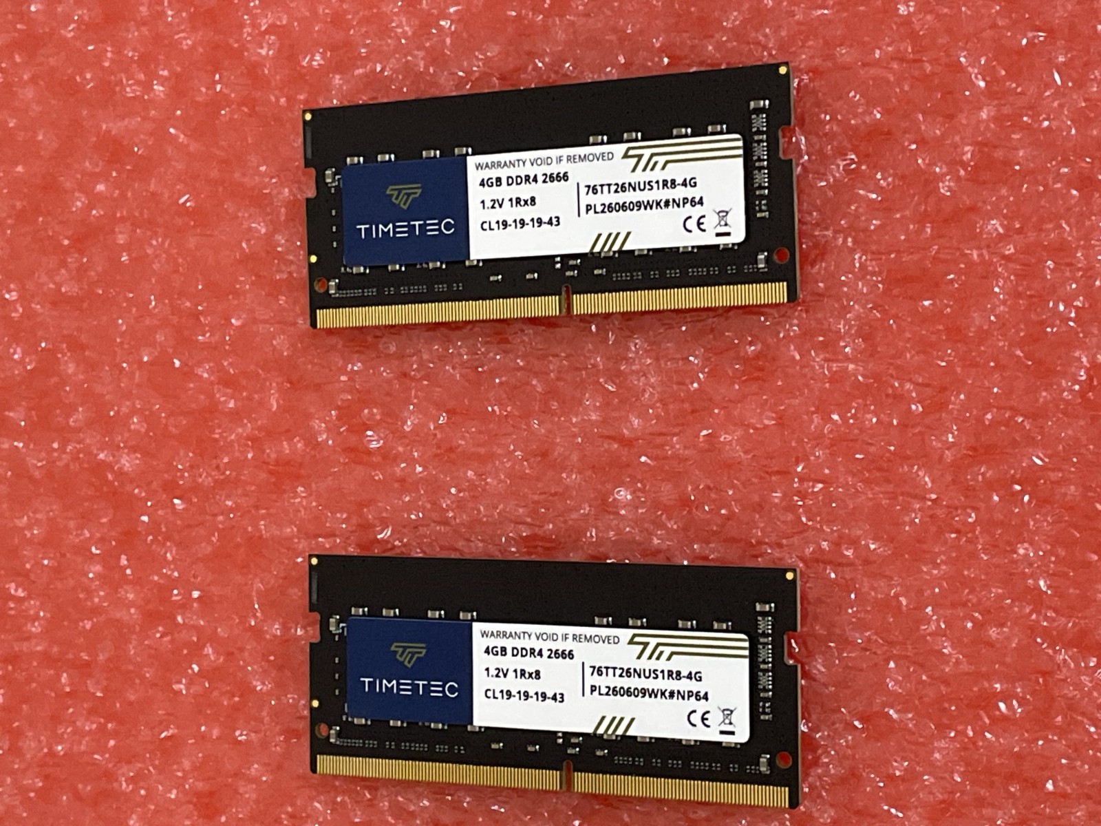 Timetec 8GB (2x4GB) DDR4 2Rx8 2666MHz 76TT26NUS1R8-4G SODIMM