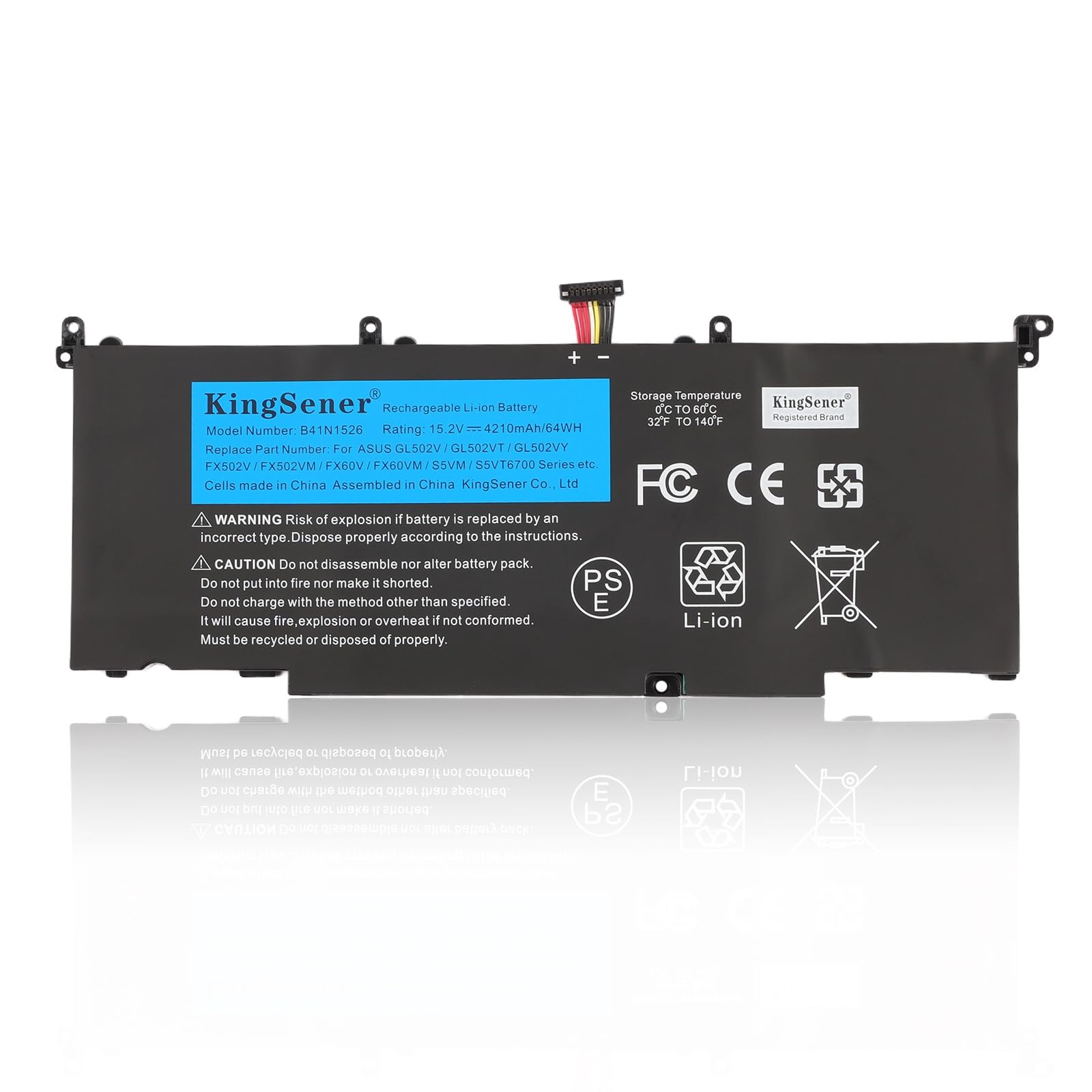 64Wh 15.2V B41N1526 Laptop Battery for ASUS ROG Strix GL502 - Durable, Safe