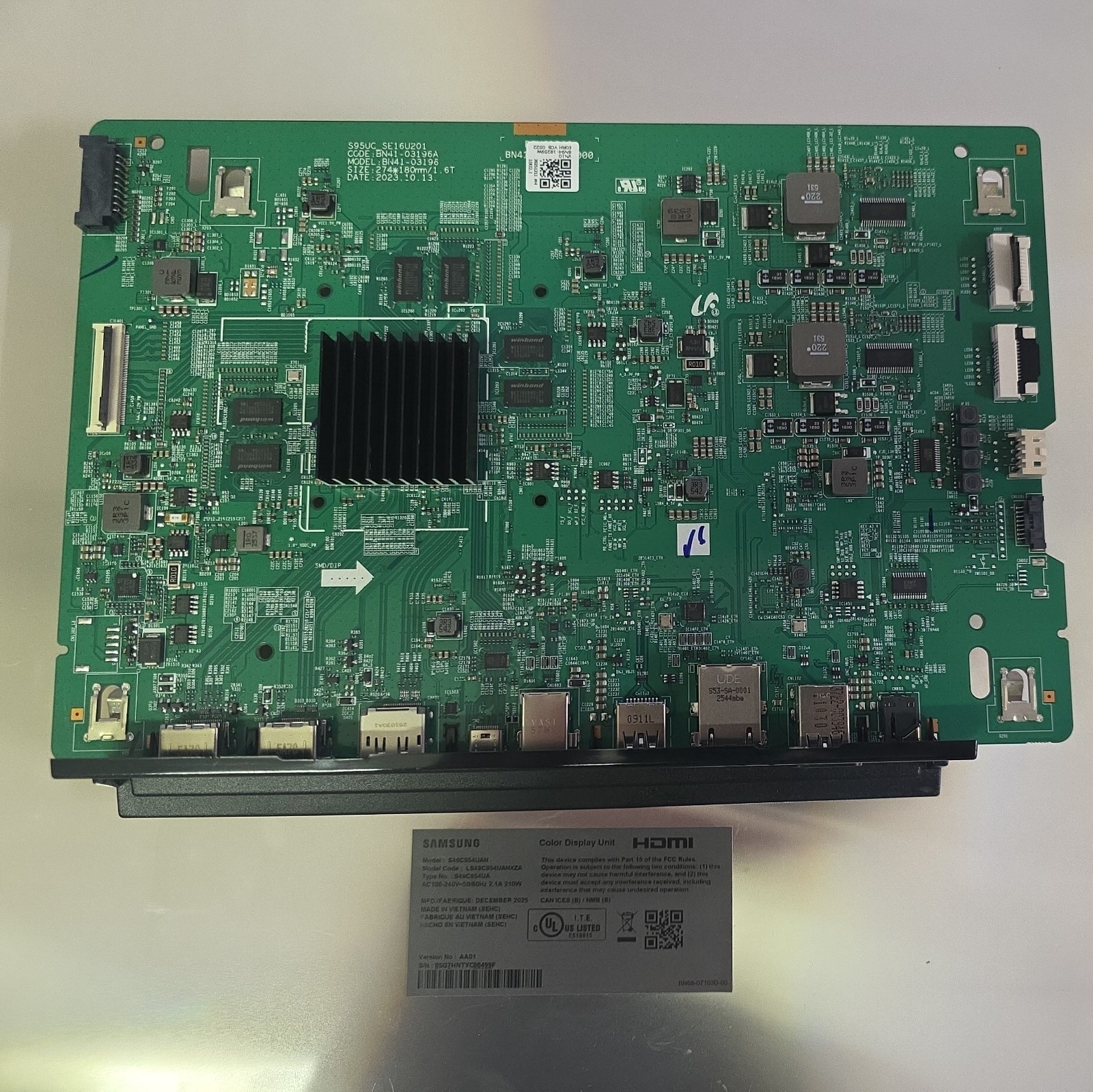 Samsung S49C954UAN S95UC Main Board BN41-03196A | Tested