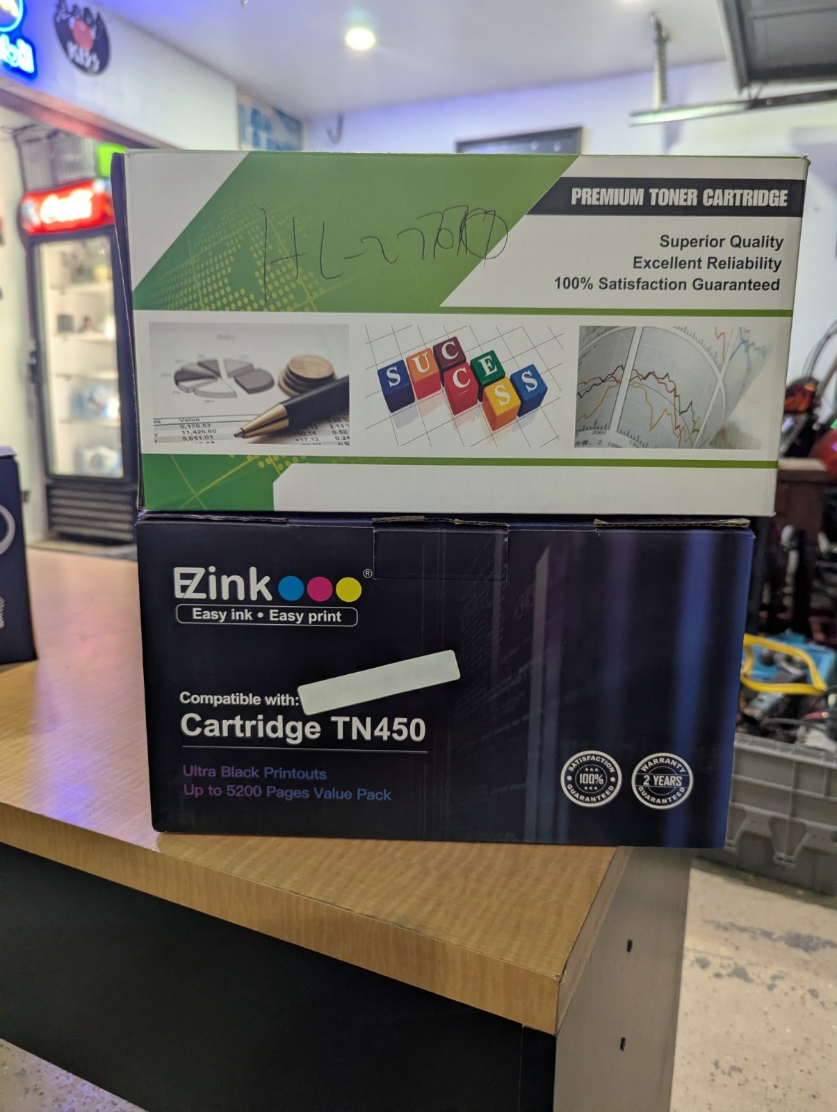 New EZink Printer New Cartridge TN450 With 2 Cartridge And 1 Premier For 3 Total