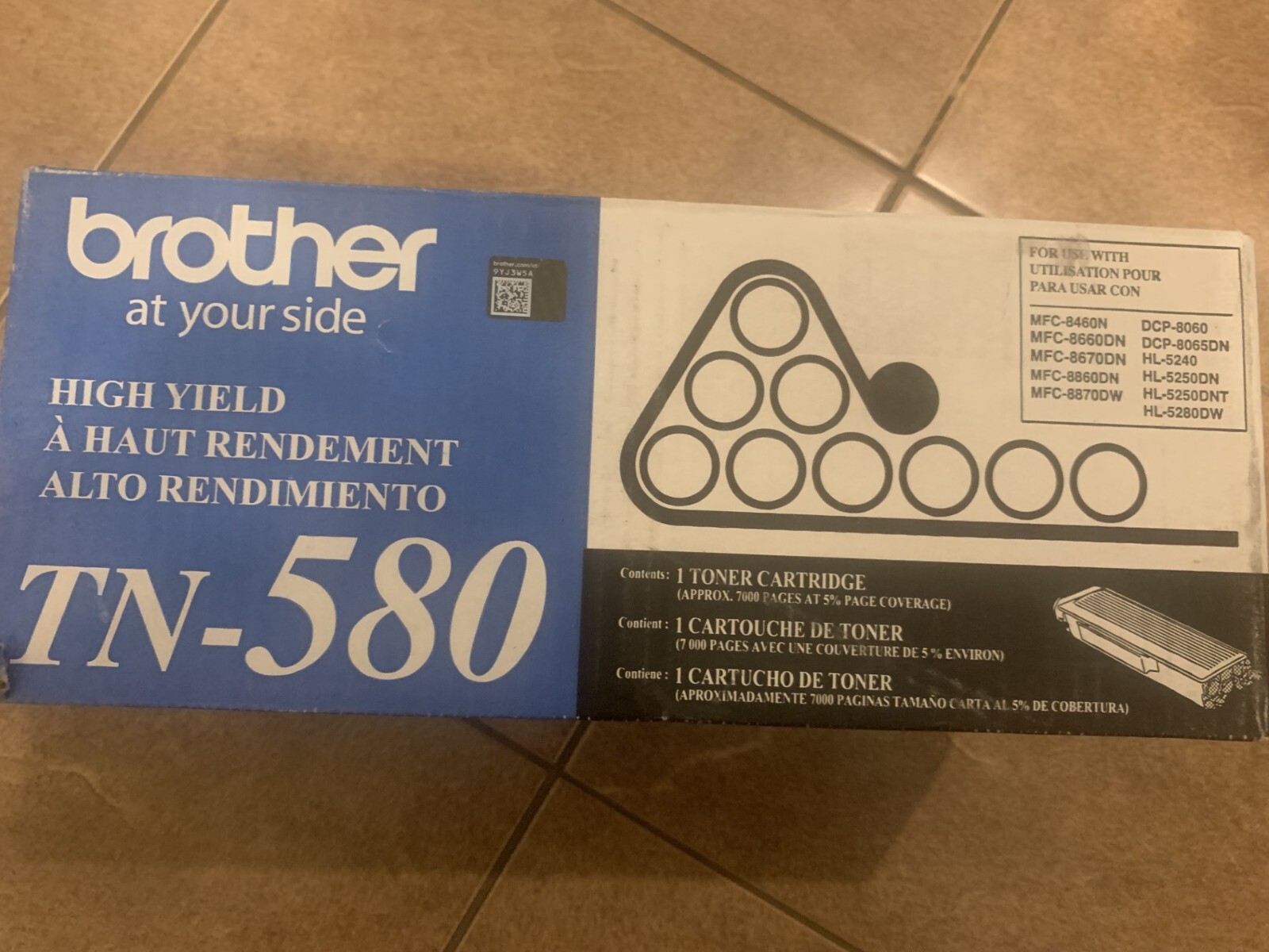 Genuine Brother TN580 Toner Openbox