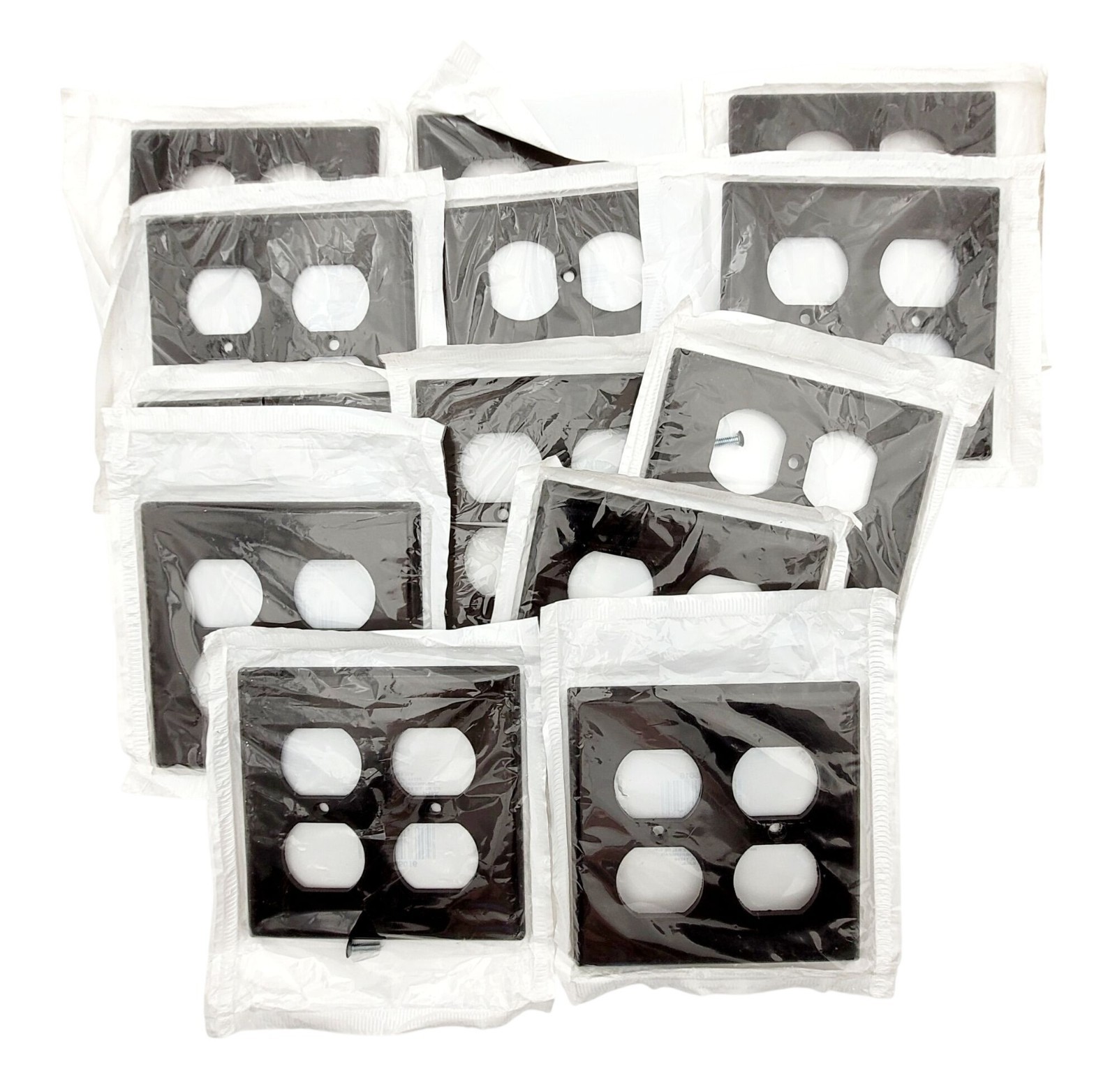 Leviton 80516 Brown 2-Gang Duplex Outlet Plastic Midway Wallplate Cover Lot of 1