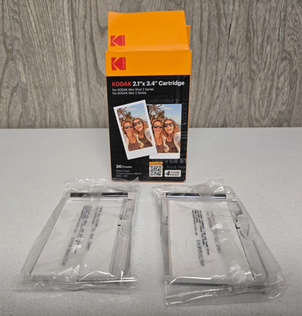 KODAK 4PASS 2x3” Cartridge Refill, 20 Sheets, Mini 2 & Mini Shot 2