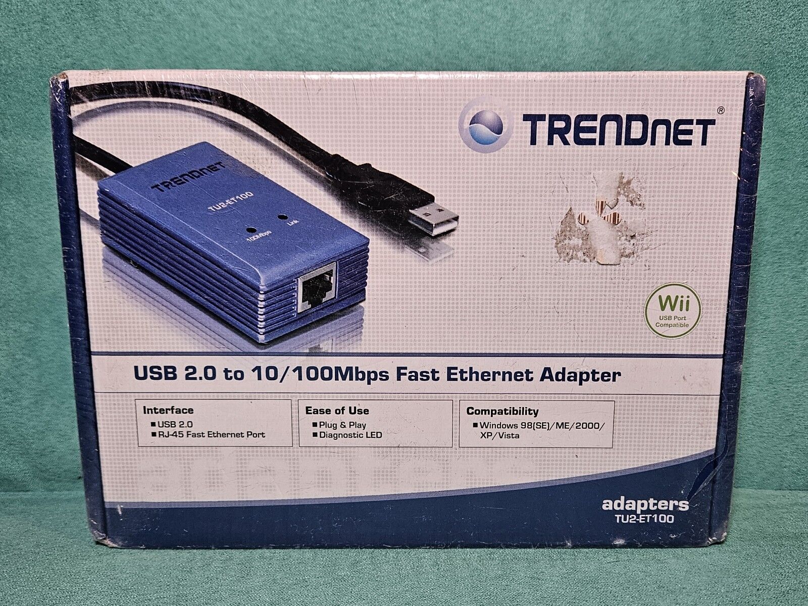TRENDnet TU2-ET100 USB to 10/100Mbps Adapter (Wii USB Compatible)*FREE SHIPPING*